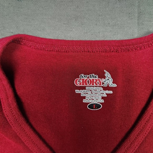 Alabama Crimson Tide Sweater Womens Large Red V-Neck Pullover Long Sleeve Champs - Picture 4 of 13